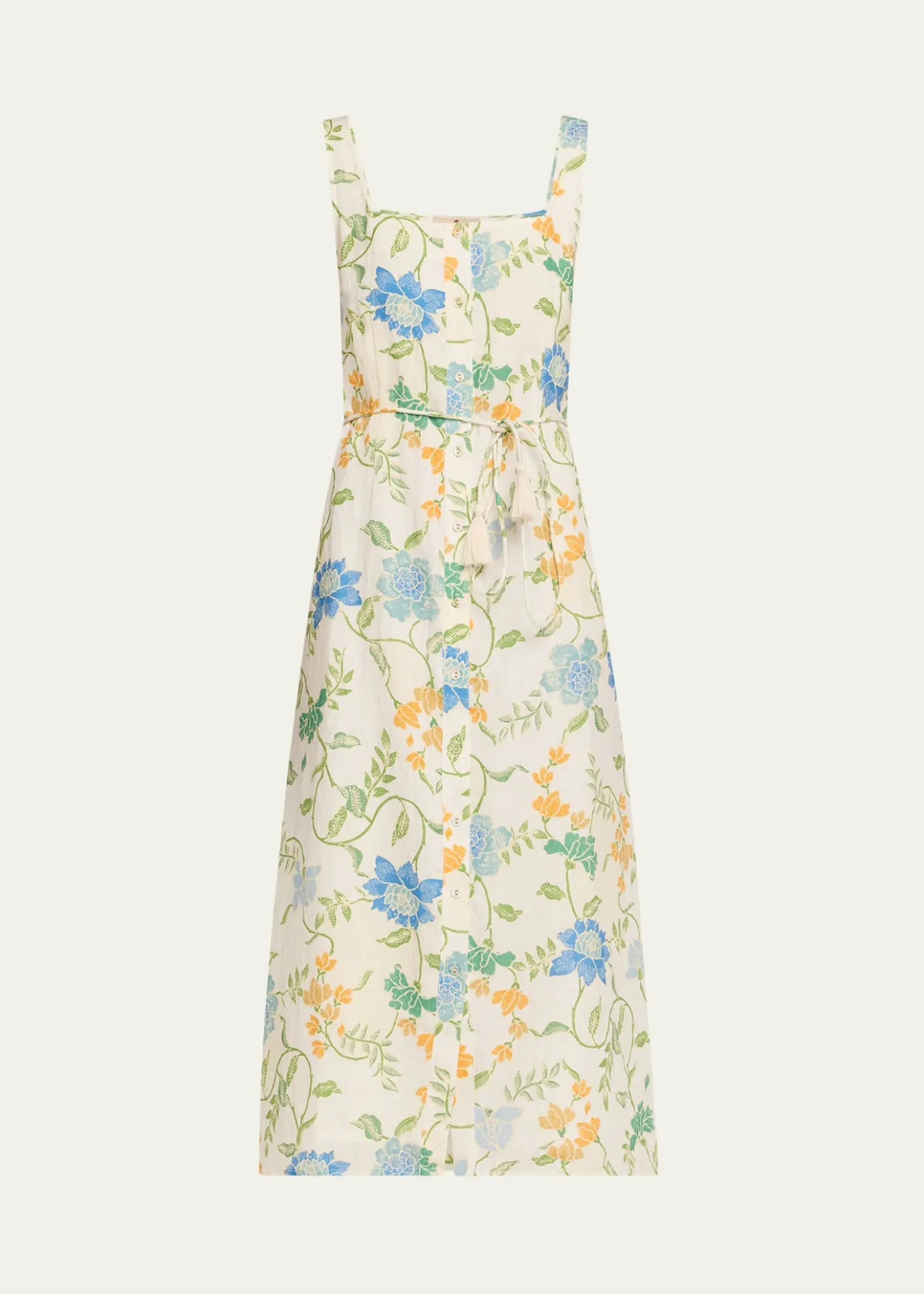 Hannah ArtwearPaloma Bloom Button-Front Linen Dress