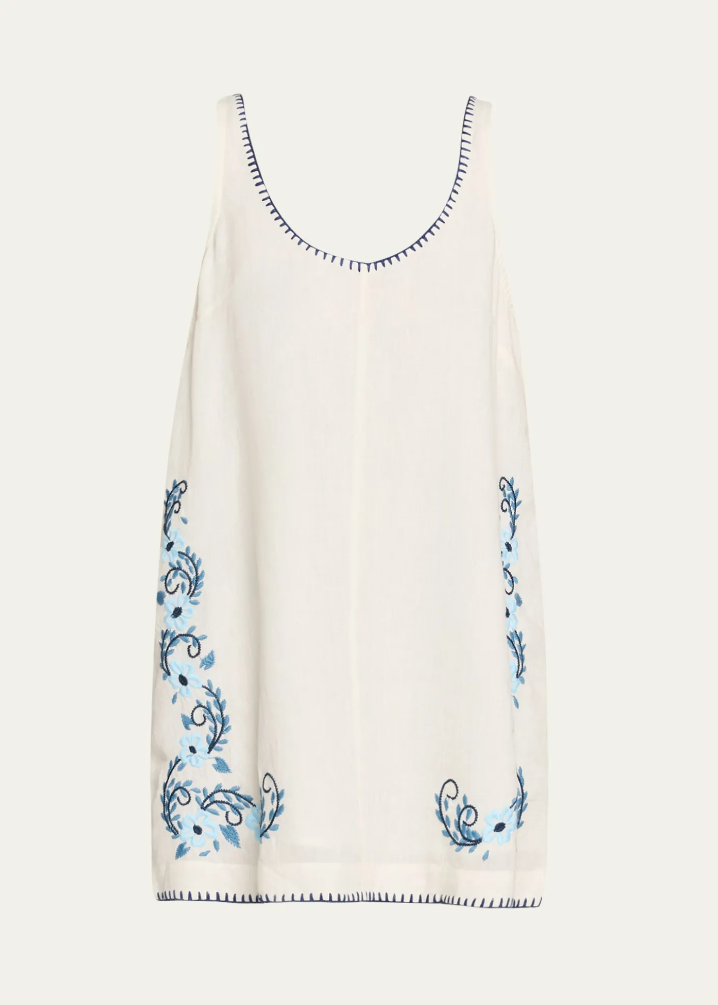 Hannah ArtwearSara Embroidered Linen Mini Dress