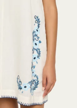 Hannah ArtwearSara Embroidered Linen Mini Dress