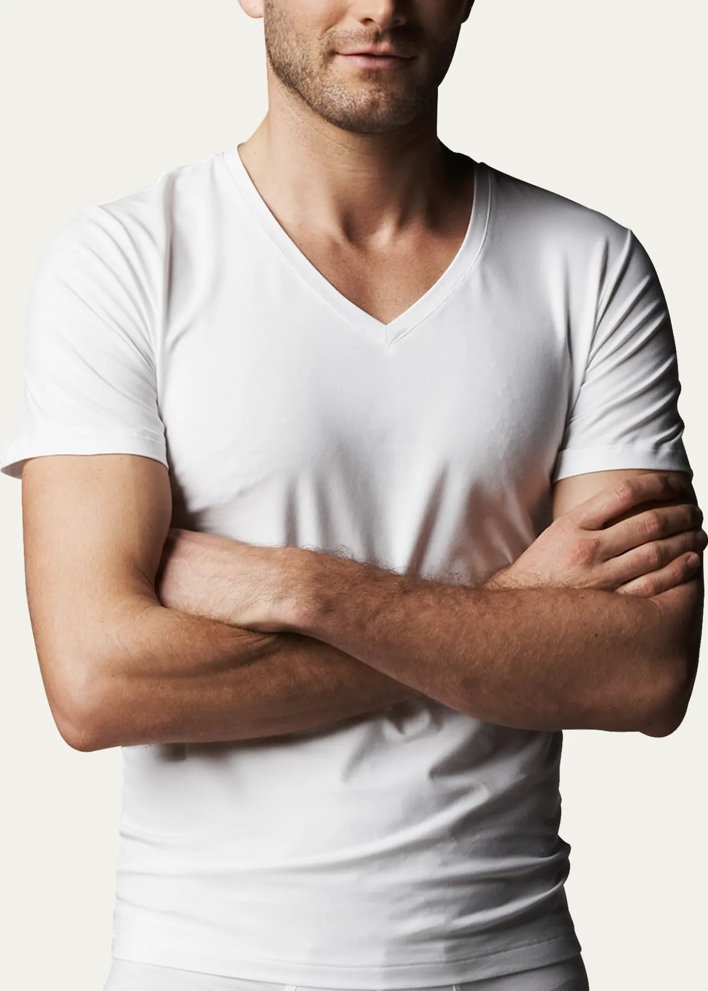 HanroCotton Superior V-Neck T-Shirt