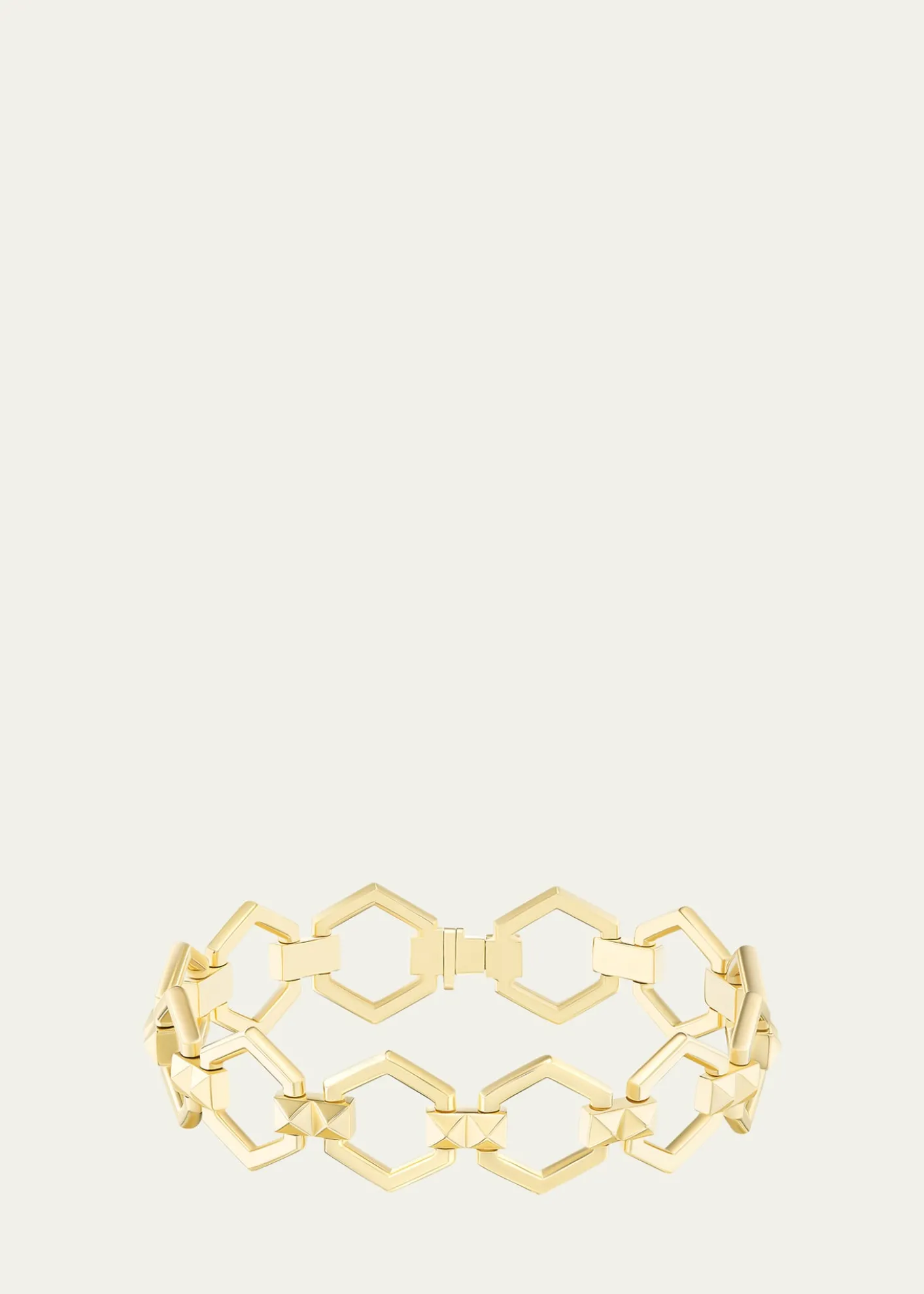 Harwell Godfrey18K Yellow Gold Pyramid Stud Foundation Bracelet