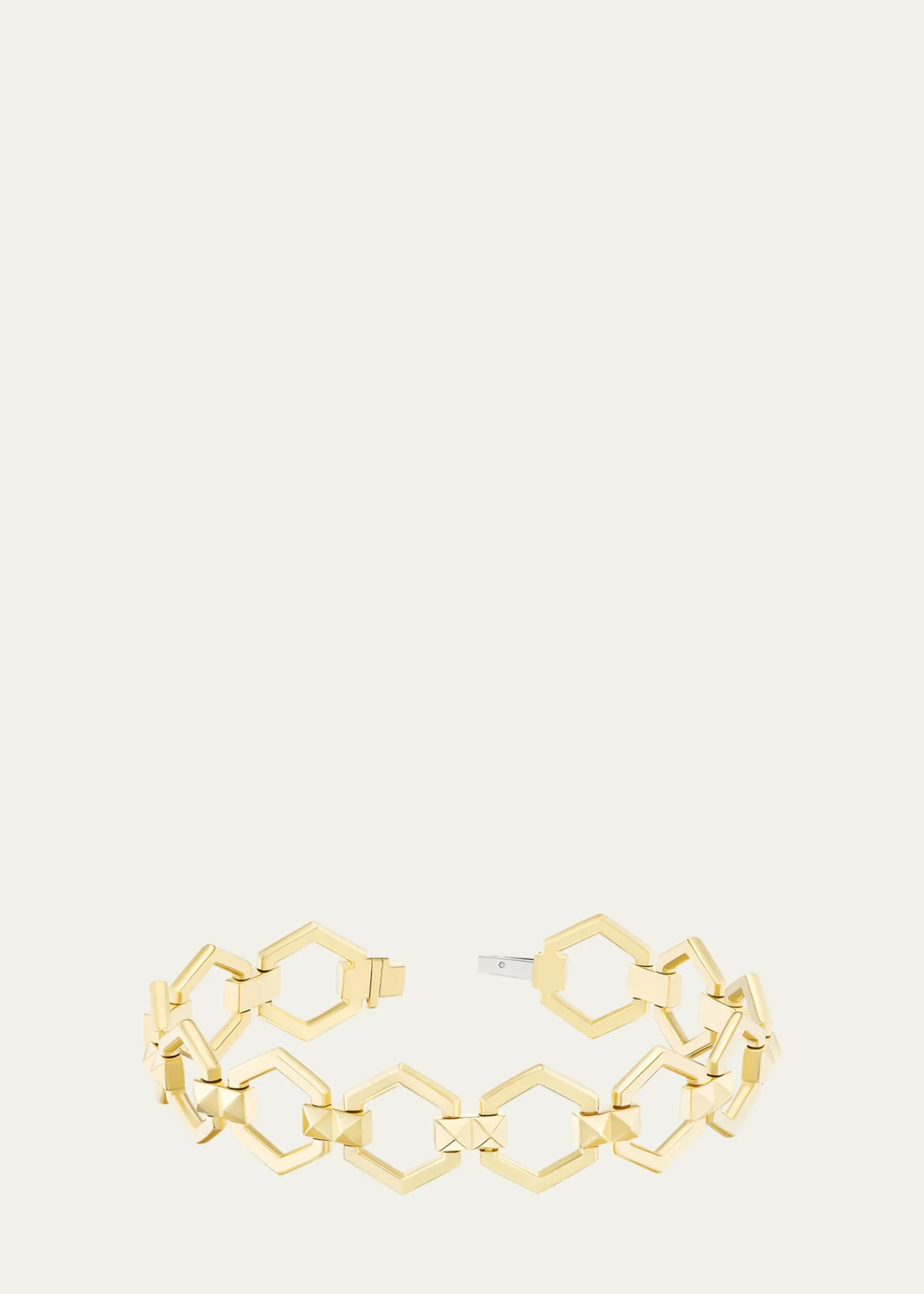 Harwell Godfrey18K Yellow Gold Pyramid Stud Foundation Bracelet