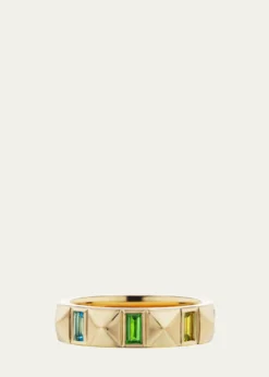 Harwell Godfrey18K Rainbow Pyramid Baguette Band