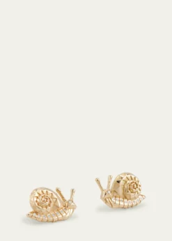 Harwell GodfreySnail Stud Earrings with Diamonds