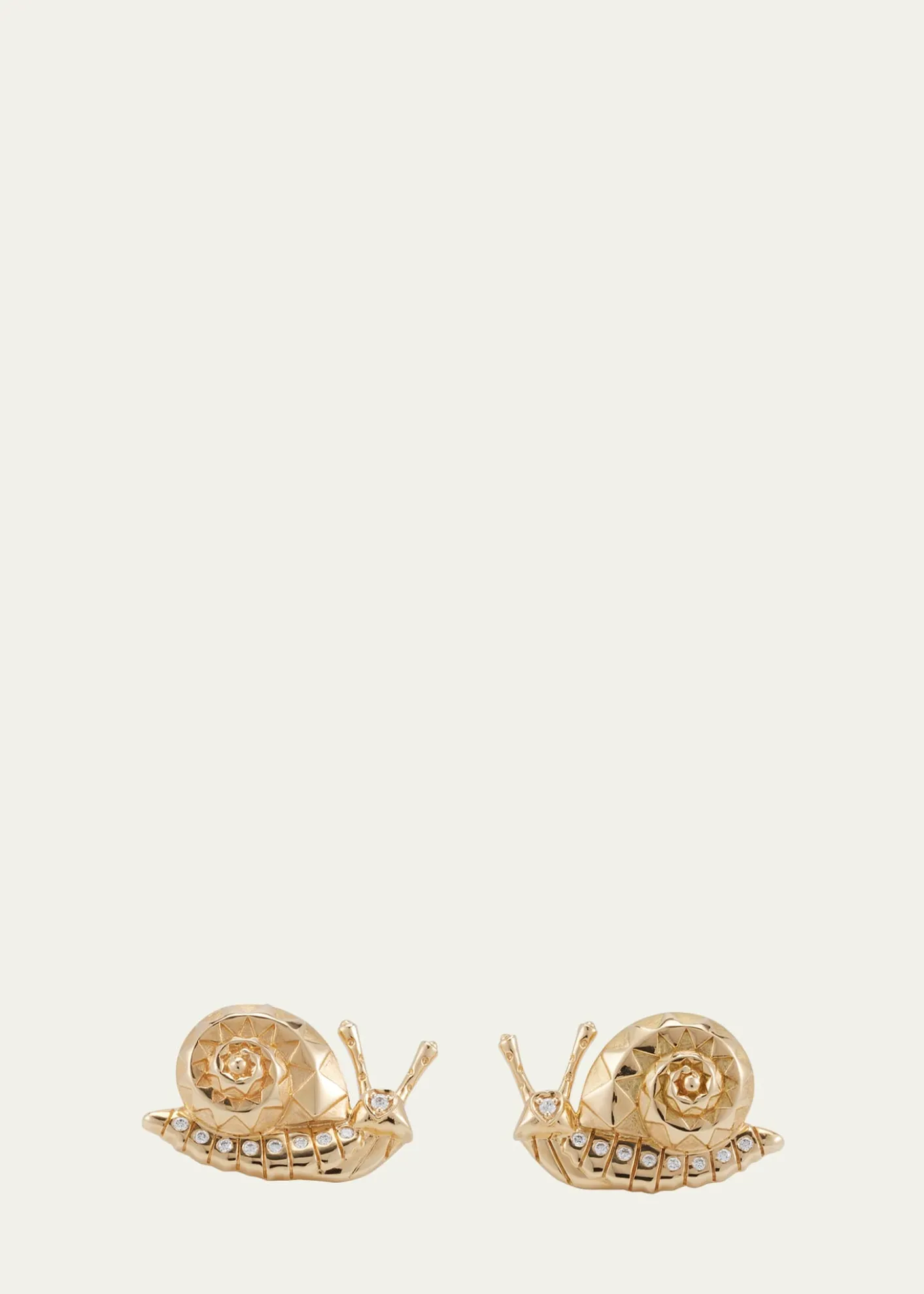 Harwell GodfreySnail Stud Earrings with Diamonds