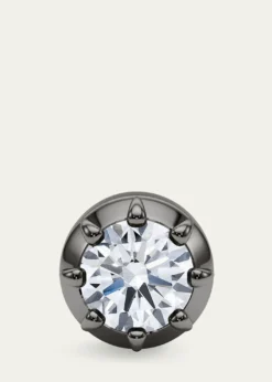 HauteCarat18K Georgian Cut Lab Grown Diamond Stud Earrings, 2.0tcw
