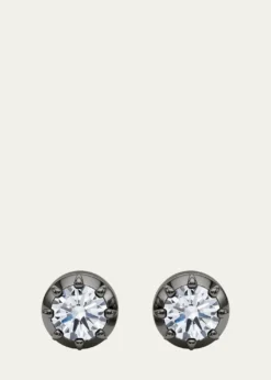 HauteCarat18K Georgian Cut Lab Grown Diamond Stud Earrings, 2.0tcw
