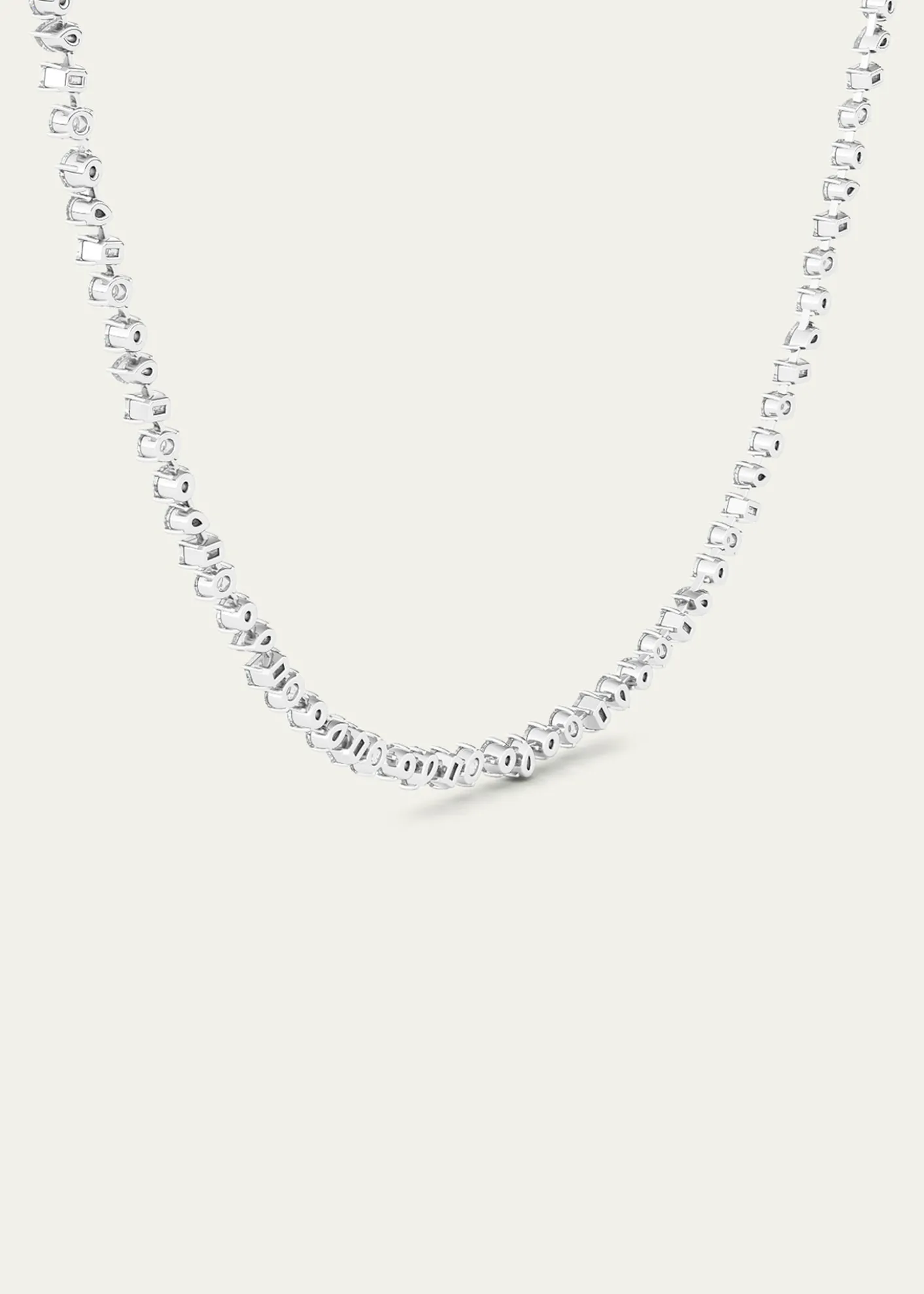 HauteCarat18K Mixed Shape Lab Grown Diamond Necklace