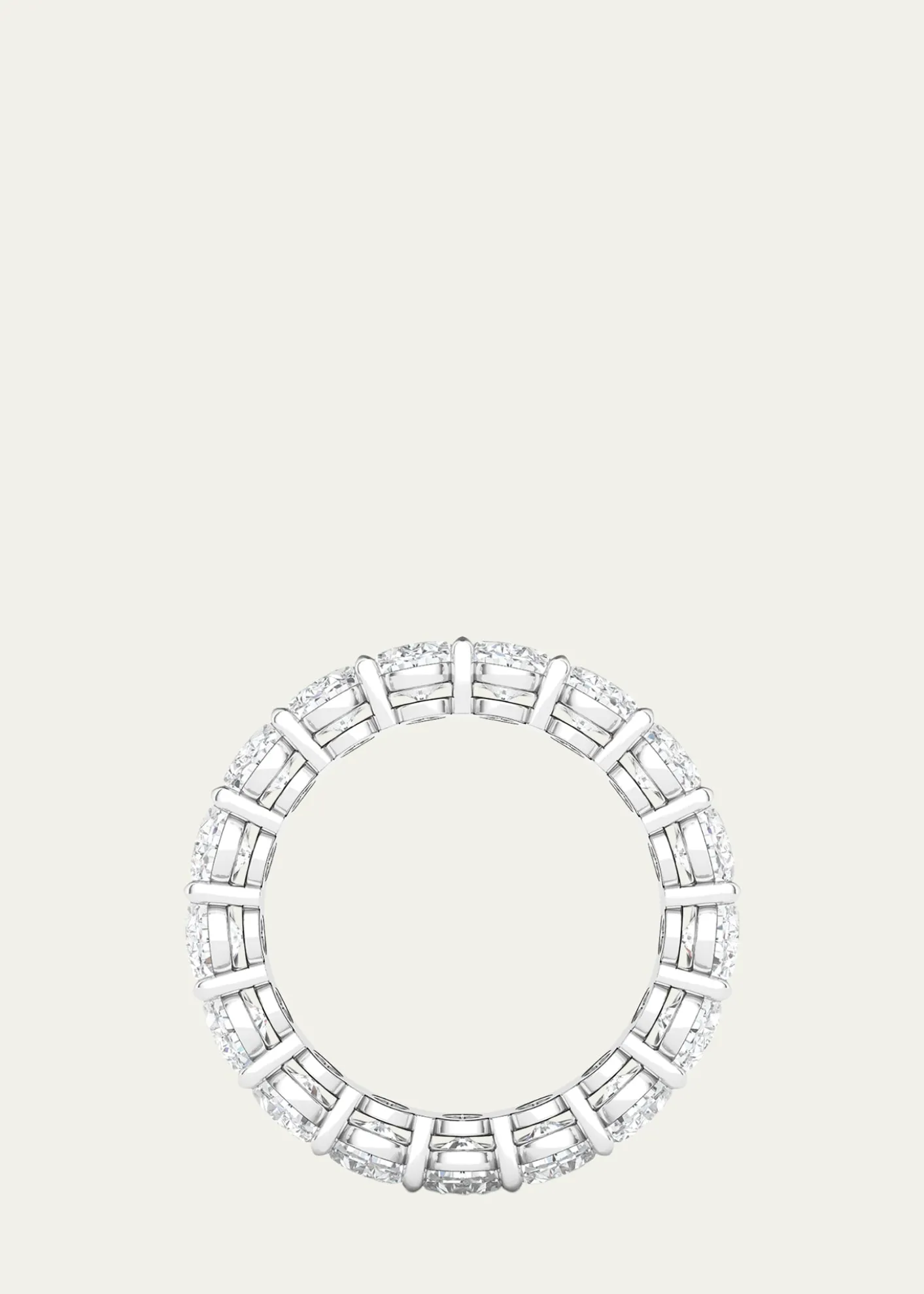 HauteCarat18K Oval Cut Lab Grown Diamond Eternity Band, 7.5tcw