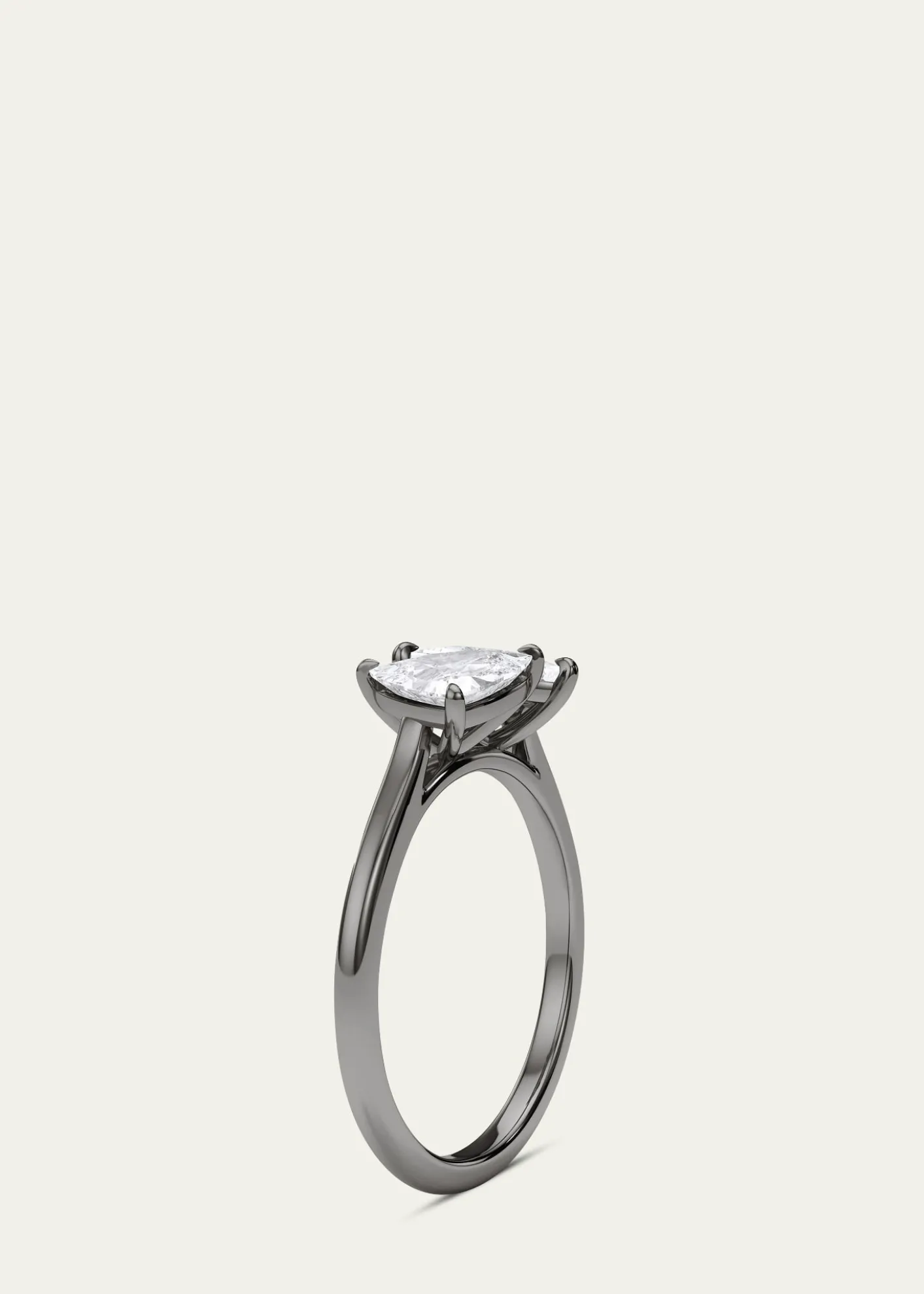 HauteCarat18K Trillion Lab Grown Diamond Twin Ring