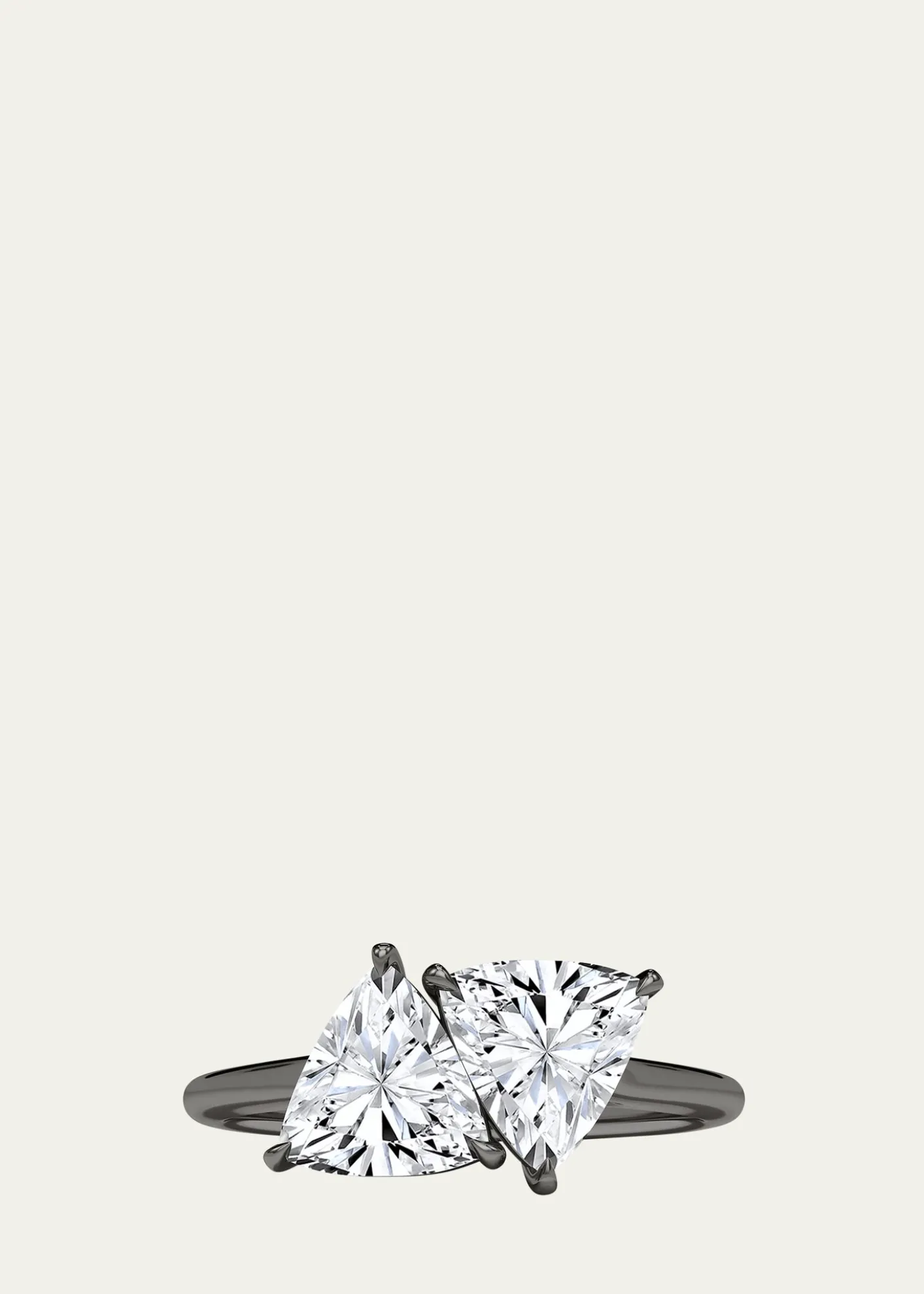 HauteCarat18K Trillion Lab Grown Diamond Twin Ring