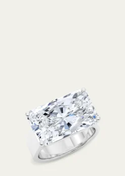 HauteCaratMen's Radiant Lab Grown Diamond East-West Band