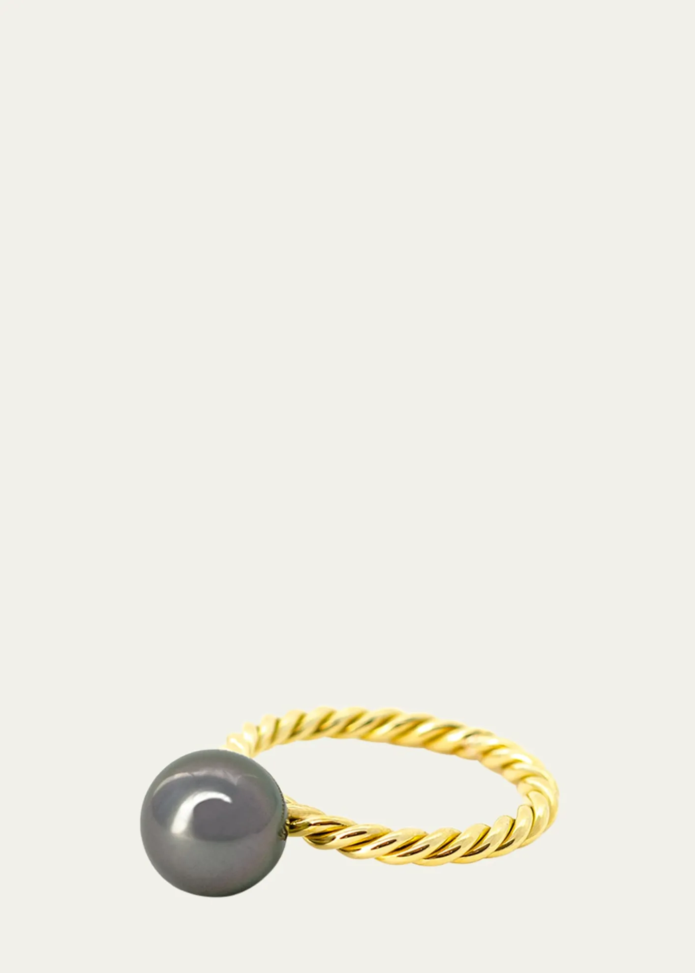 Haute VictoireTahitian Pearl Hand Twisted Ring, Size 7