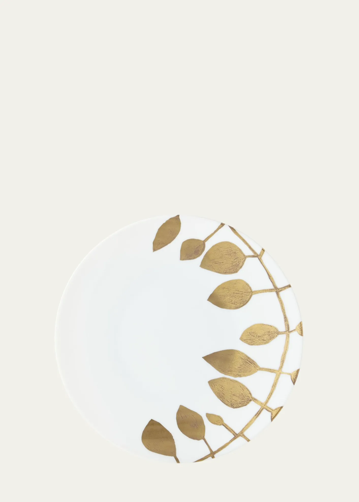 Haviland & ParlonDaphne White Gold-Leaf Dinner Plate