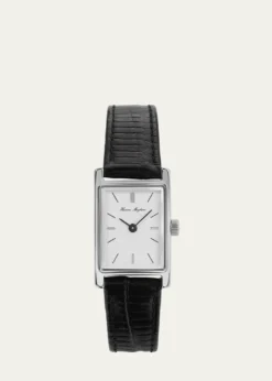 Heaven MayhemMini Icon Watch with Leather Strap, Silver