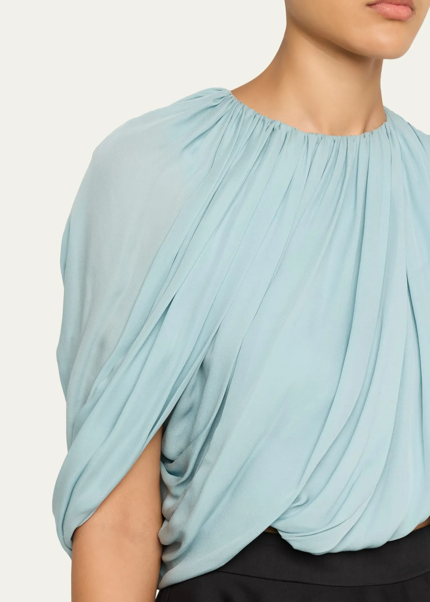 HeirlomeMarie Draped Silk Georgette Crop Top
