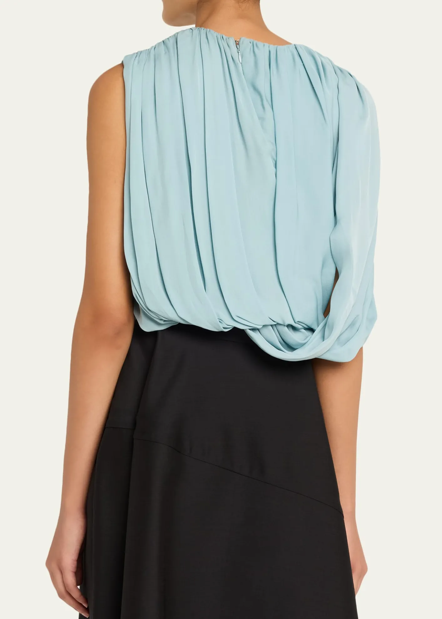 HeirlomeMarie Draped Silk Georgette Crop Top