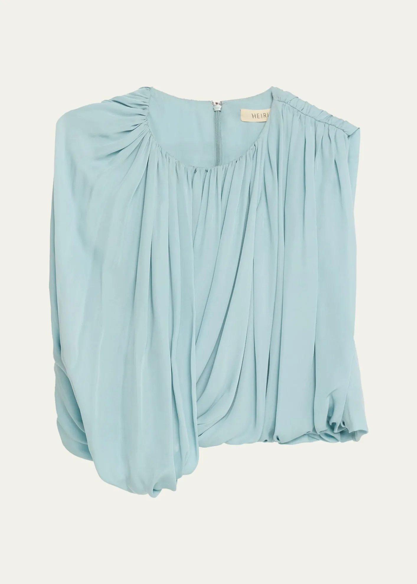 HeirlomeMarie Draped Silk Georgette Crop Top