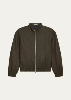 Helmut LangMen's Belted Wool-Blend Bomber Jacket