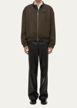 Helmut LangMen's Belted Wool-Blend Bomber Jacket