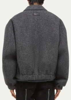 Helmut LangMen's Wool Bonded Full-Zip Bomber Jacket
