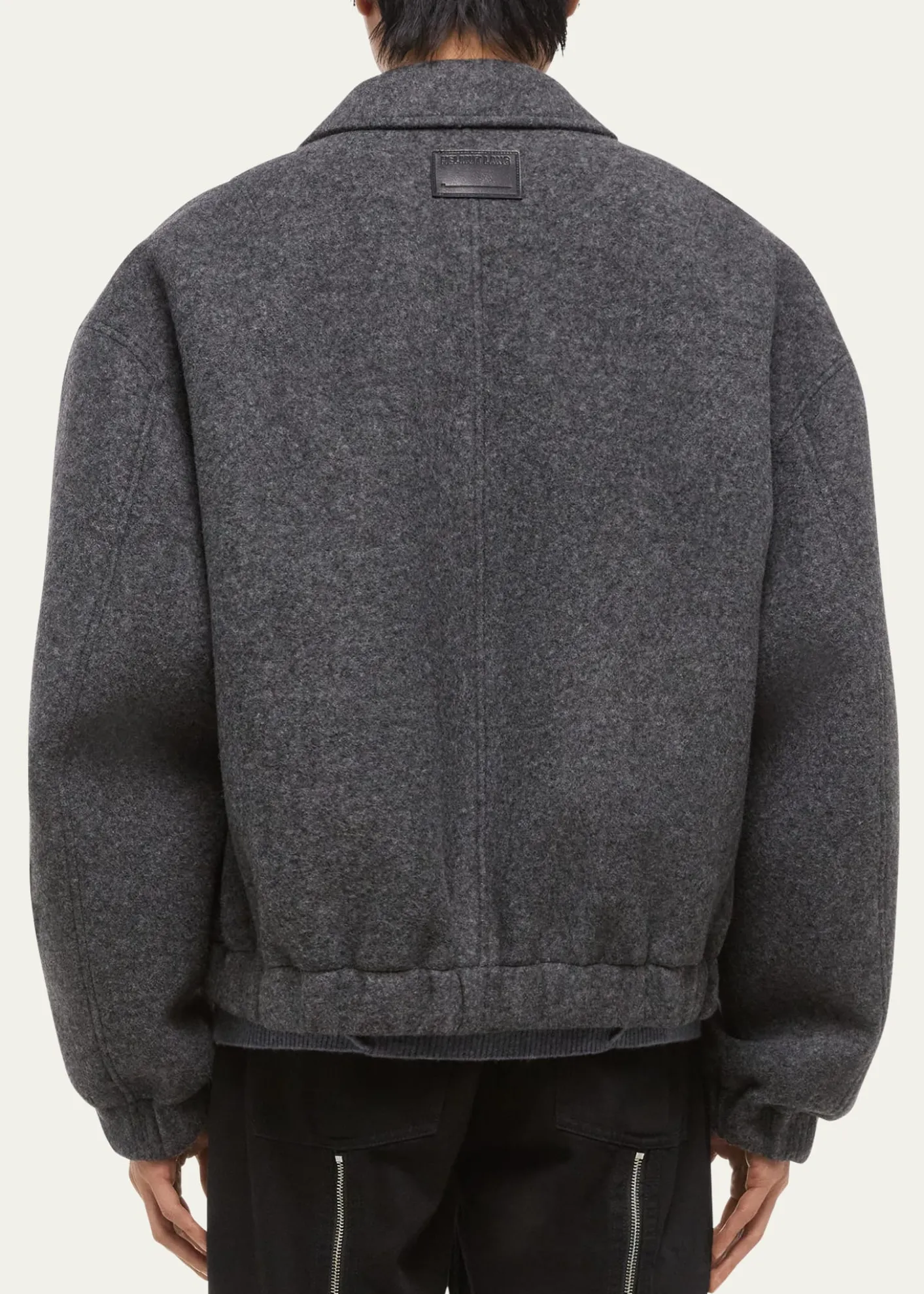 Helmut LangMen's Wool Bonded Full-Zip Bomber Jacket