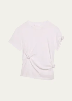 Helmut LangAsymmetric Knotted Baby Tee