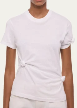Helmut LangAsymmetric Knotted Baby Tee