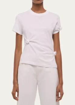 Helmut LangAsymmetric Knotted Baby Tee