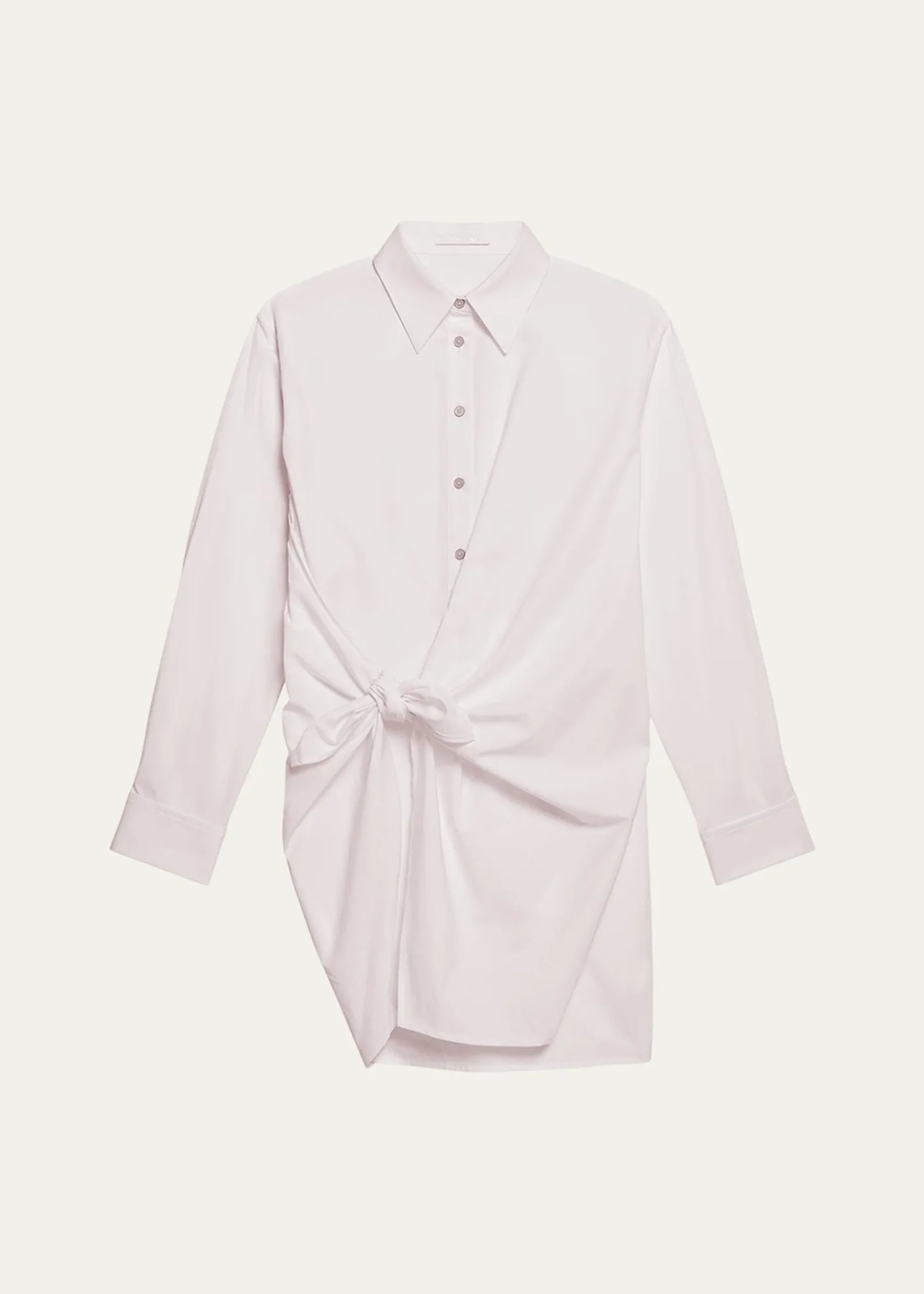 Helmut LangKnotted Cotton Shirtdress