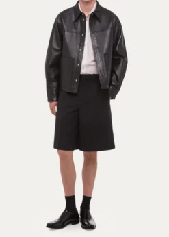Helmut LangMen's Bonded Leather Snap-Front Jacket