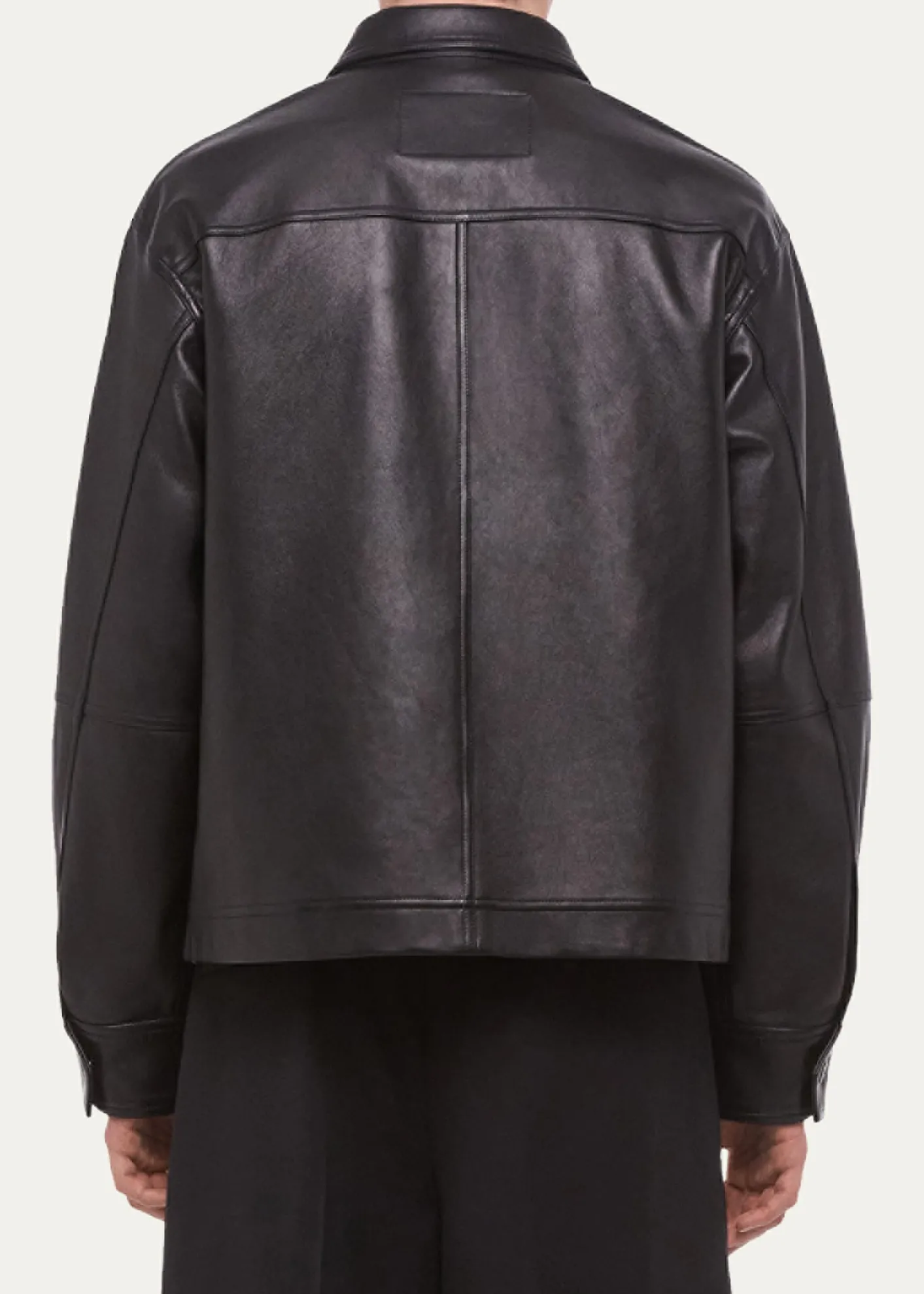 Helmut LangMen's Bonded Leather Snap-Front Jacket
