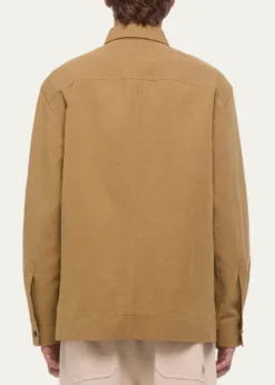 Helmut LangMen's Sailor Slub Cotton and Linen Overshirt