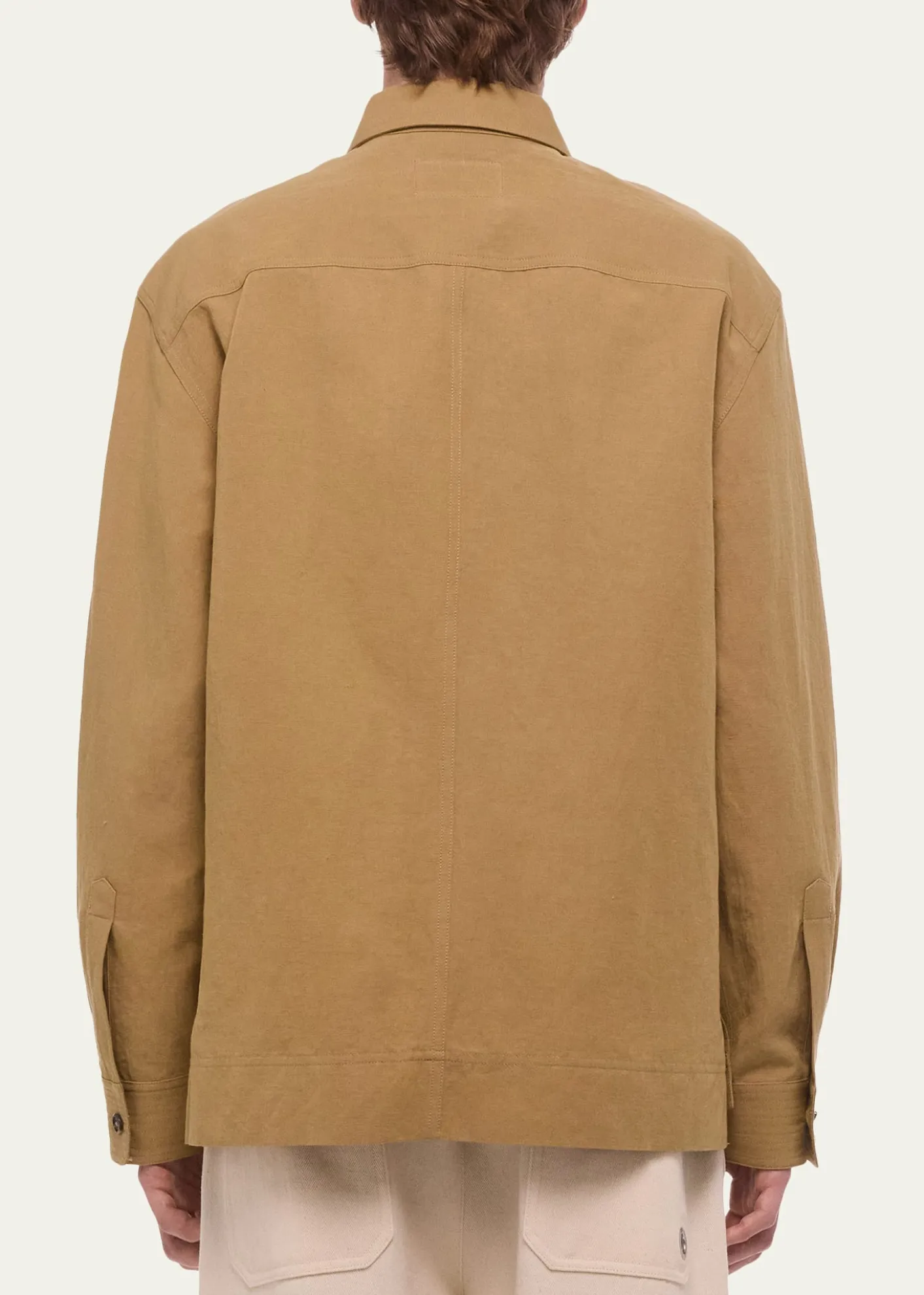 Helmut LangMen's Sailor Slub Cotton and Linen Overshirt