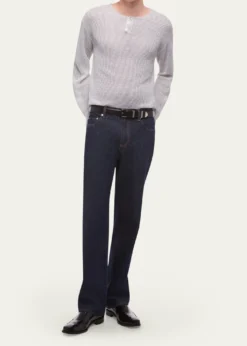 Helmut LangMen's Waffle-Knit Henley T-Shirt