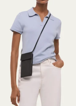 Helmut LangShort-Sleeve Shrunken Polo Shirt