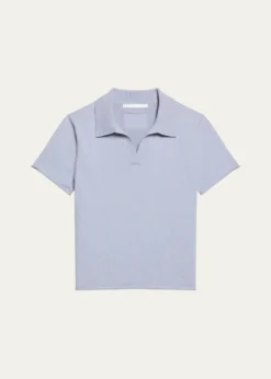 Helmut LangShort-Sleeve Shrunken Polo Shirt