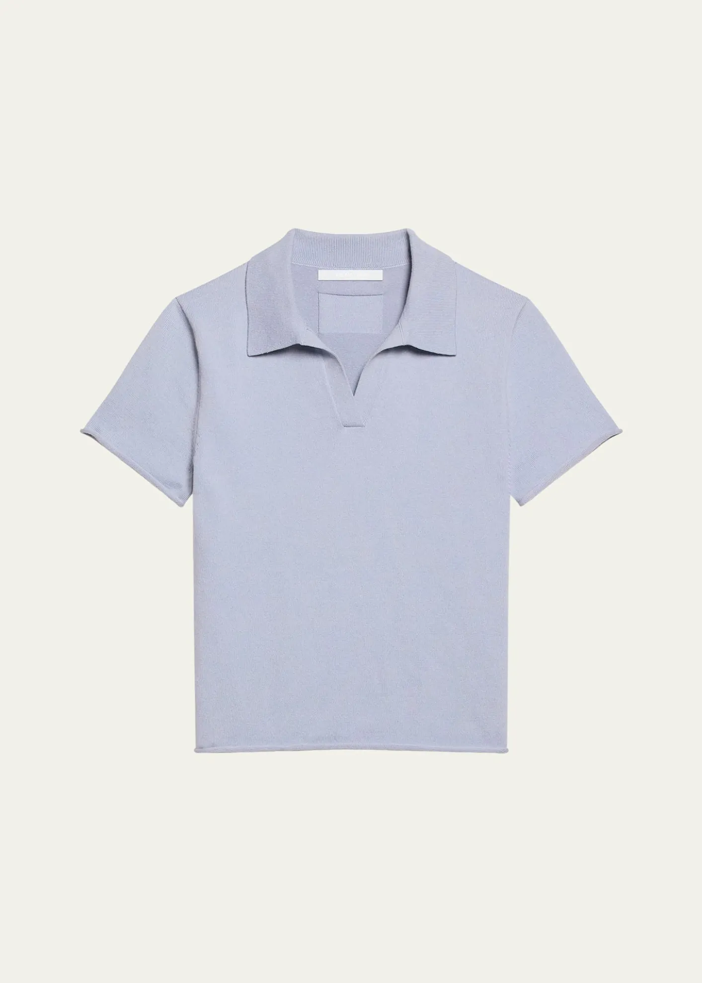 Helmut LangShort-Sleeve Shrunken Polo Shirt
