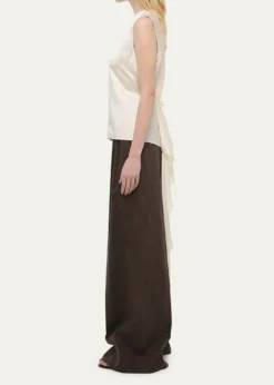 Helmut LangSleeveless Draped Silk Scarf Top