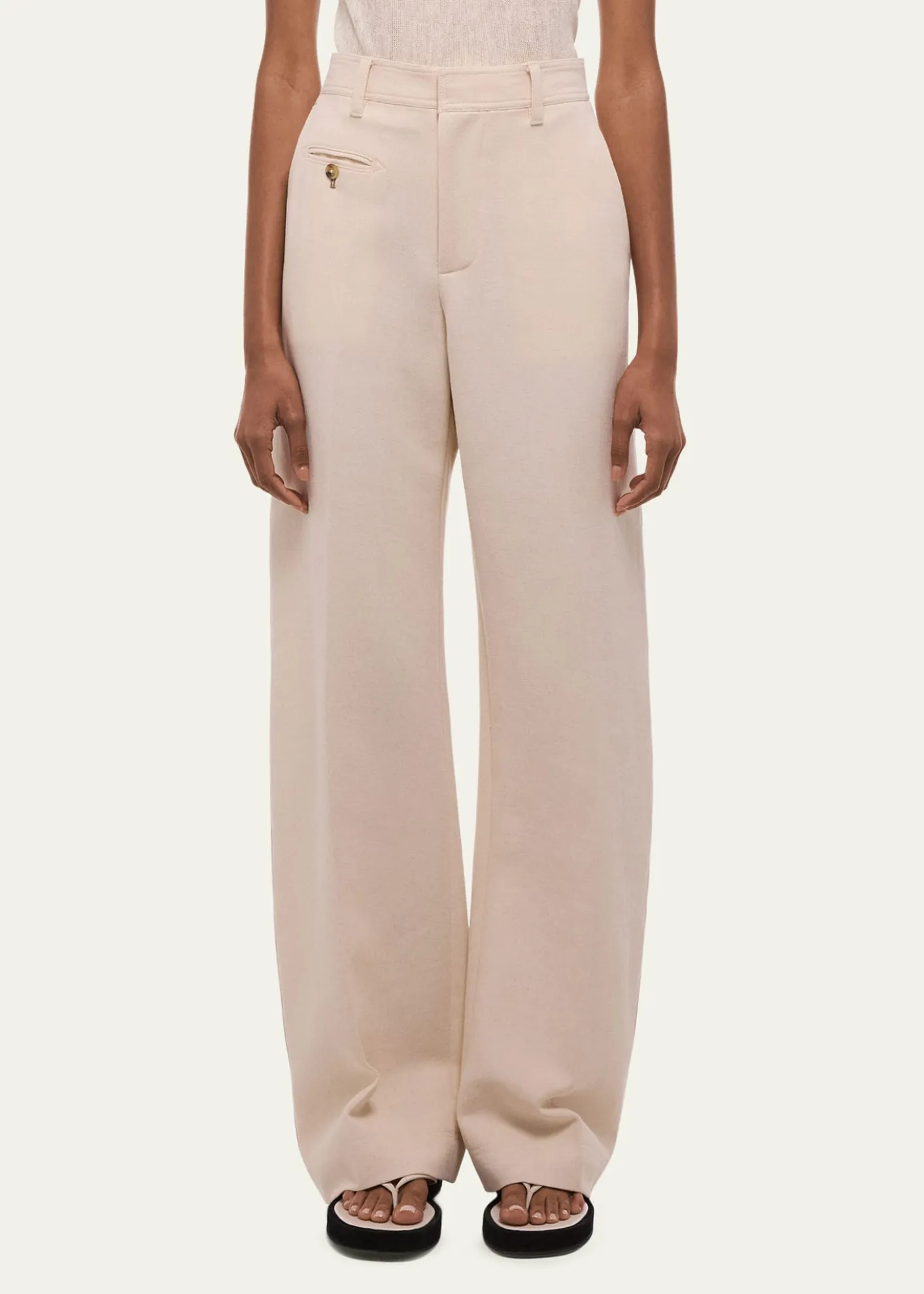 Helmut LangWide-Leg Cotton Sailor Trousers
