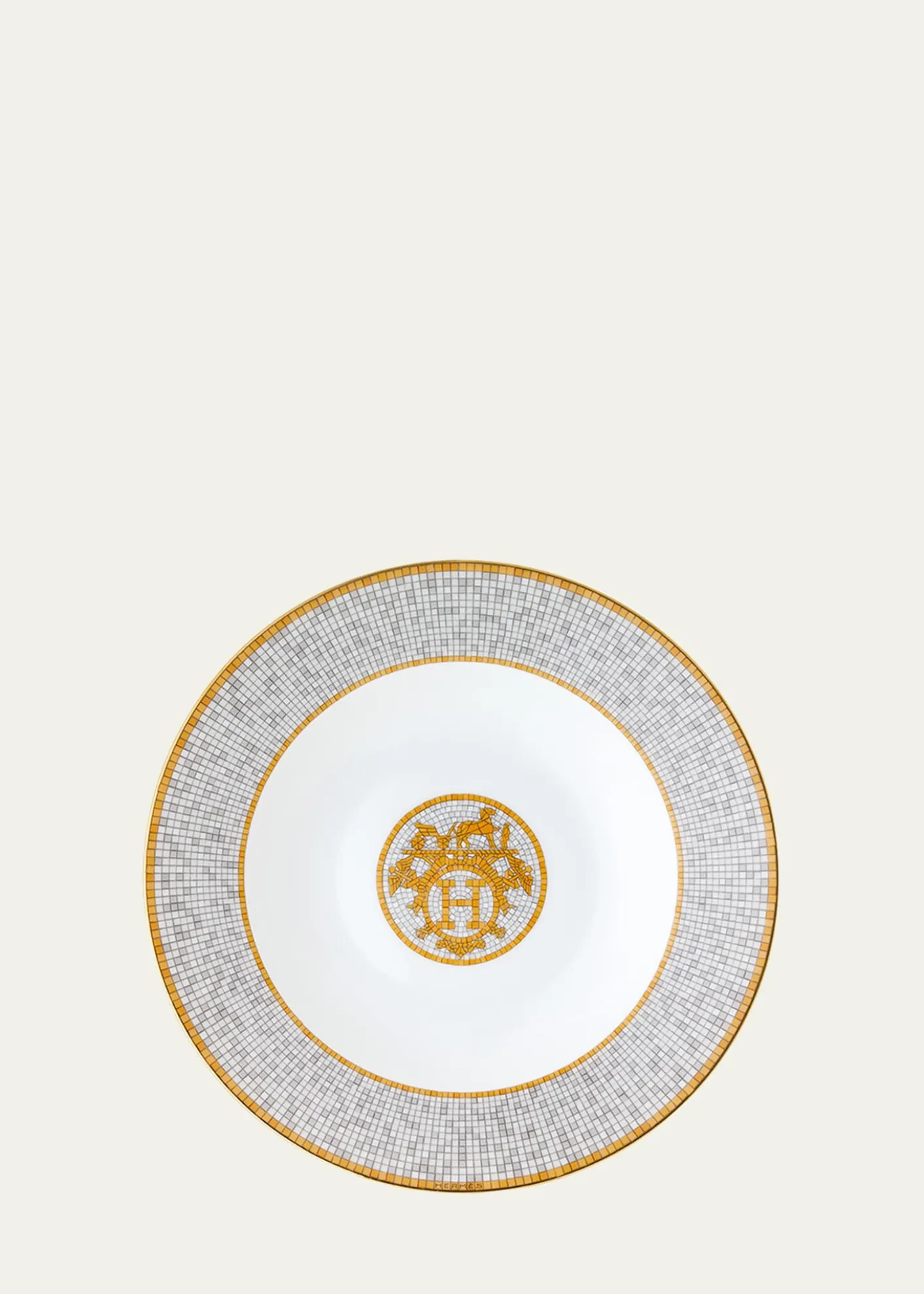 HermesMosaique Au 24 Gold Soup Plate