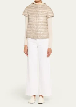 HernoEmilia Water-Resistant Ultralight Nylon Puffer Cape