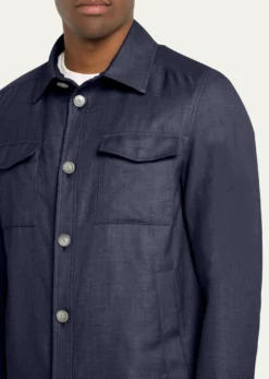 HernoMen's Coated Cashmere-Blend Overshirt