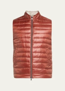 HernoMen's Nylon Ultralight Reversible Bicolor Vest