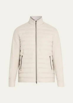 HernoMen's Padded Silk-Cashmere Zip Jacket