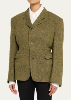 HODAKOVAExaggerated Shoulder Blazer