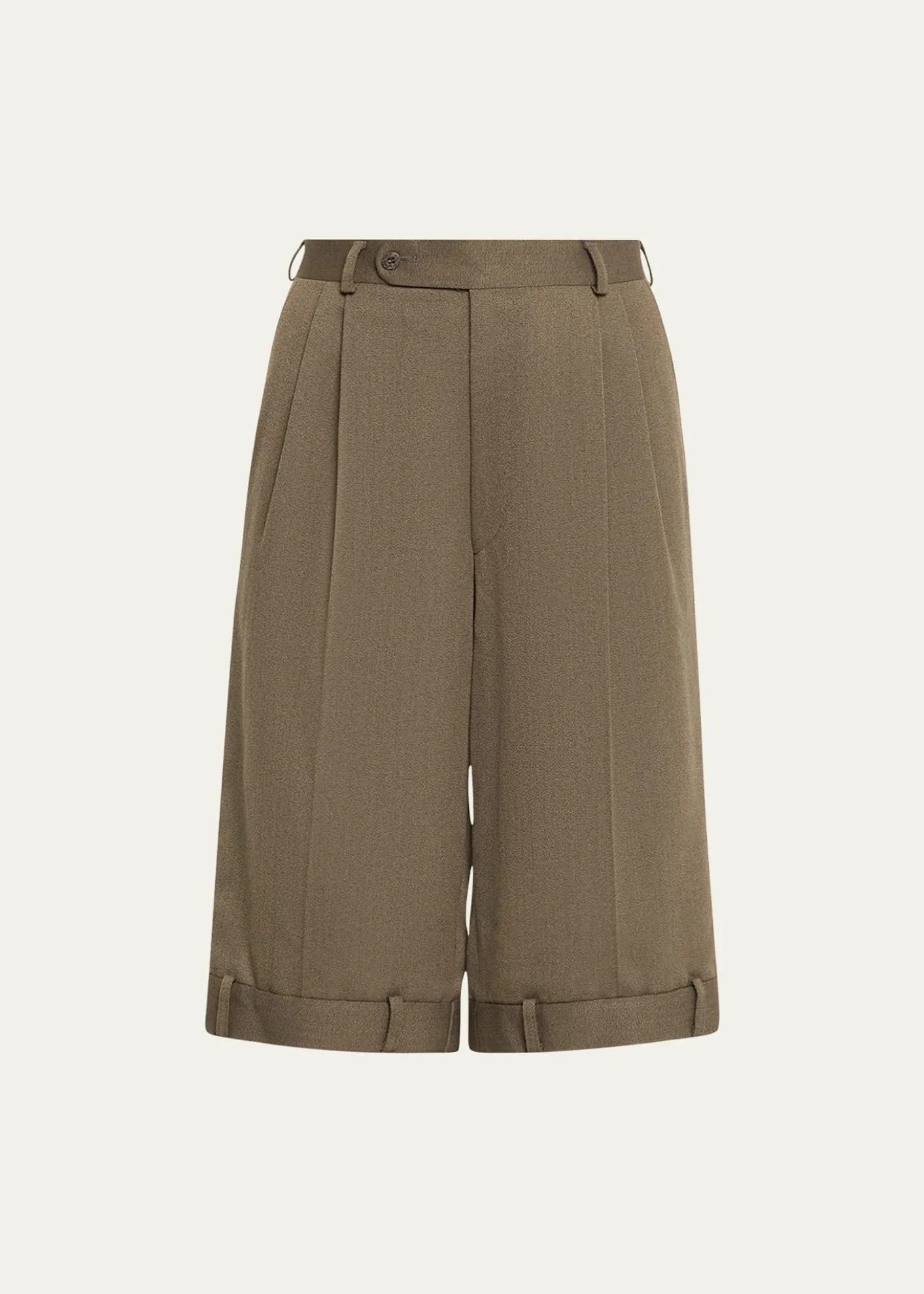 HODAKOVAUpside-Down Pleated Bermuda Shorts