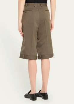 HODAKOVAUpside-Down Pleated Bermuda Shorts