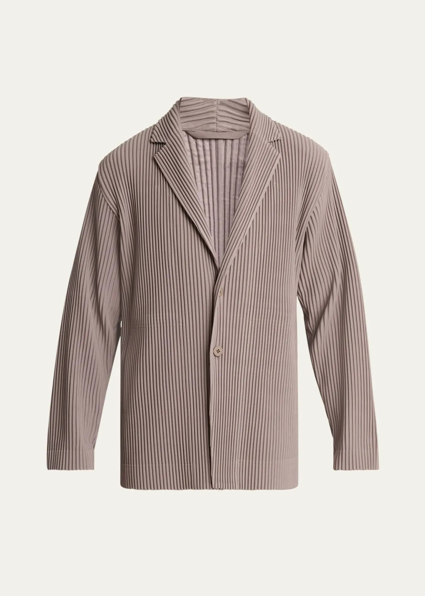 Homme Plisse Issey MiyakeMen's Pleated Single-Breasted Sport Coat