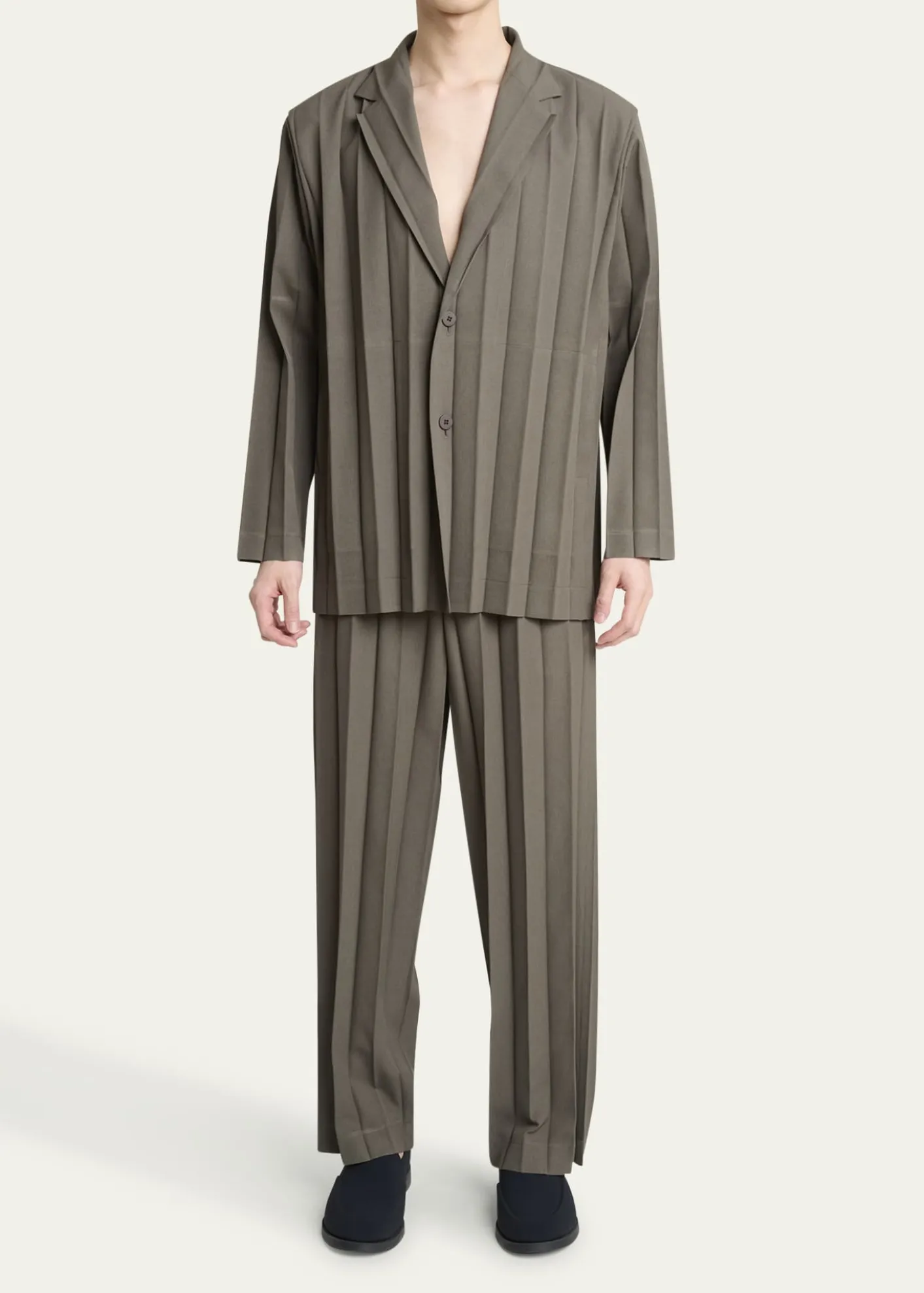 Homme Plisse Issey MiyakeMen's Edge Ensemble Pleated Sport Coat